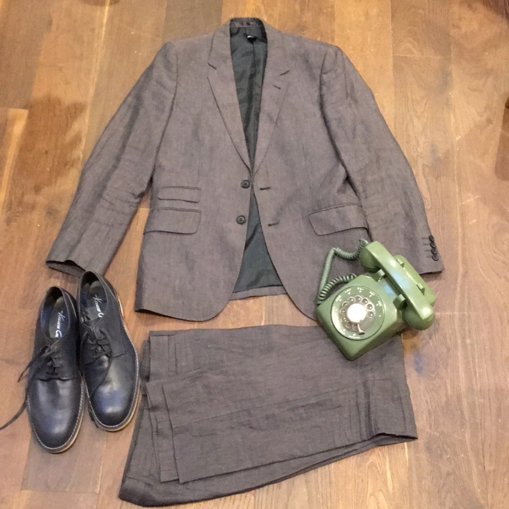 Men’s Grey Linen Suit H&M